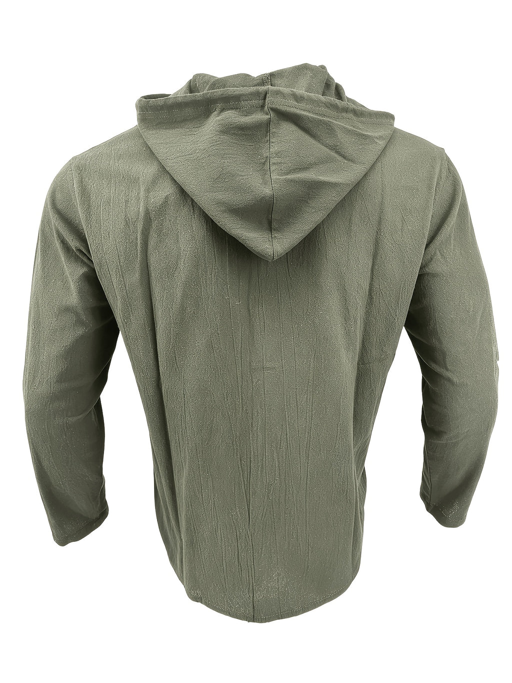 Zhiyu OBM 2pcs Men's Fashion Casual Beach Style Hooded Long Sleeve Open Front Cardigan | High-End Skin-Friendly Soft Shirt | 100% | Essential Golf Beach Polo Outfit | Breathable and Lightweight | for Indoor Gatherings and Outdoor Sports | Wardrobe - Army Green + Apricot