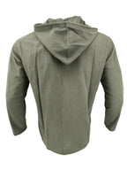 Zhiyu OBM 2pcs Men's Fashion Casual Beach Style Hooded Long Sleeve Open Front Cardigan | High-End Skin-Friendly Soft Shirt | 100% | Essential Golf Beach Polo Outfit | Breathable and Lightweight | for Indoor Gatherings and Outdoor Sports | Wardrobe - Army Green + Apricot