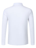 2pcs Set Men'S Autumn New Style Long Sleeve Shirt Suitable for Daily Wear - Light White+Black Color