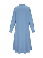 Fashion Women's Shirt Dress, Dress - Blue