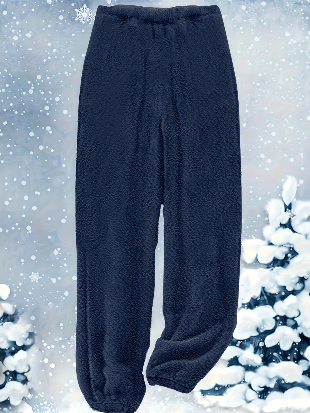 Fashion Women's Casual Autumn/Winter Hooded Long Sleeve Front Print Button Pants Set - Navy Color