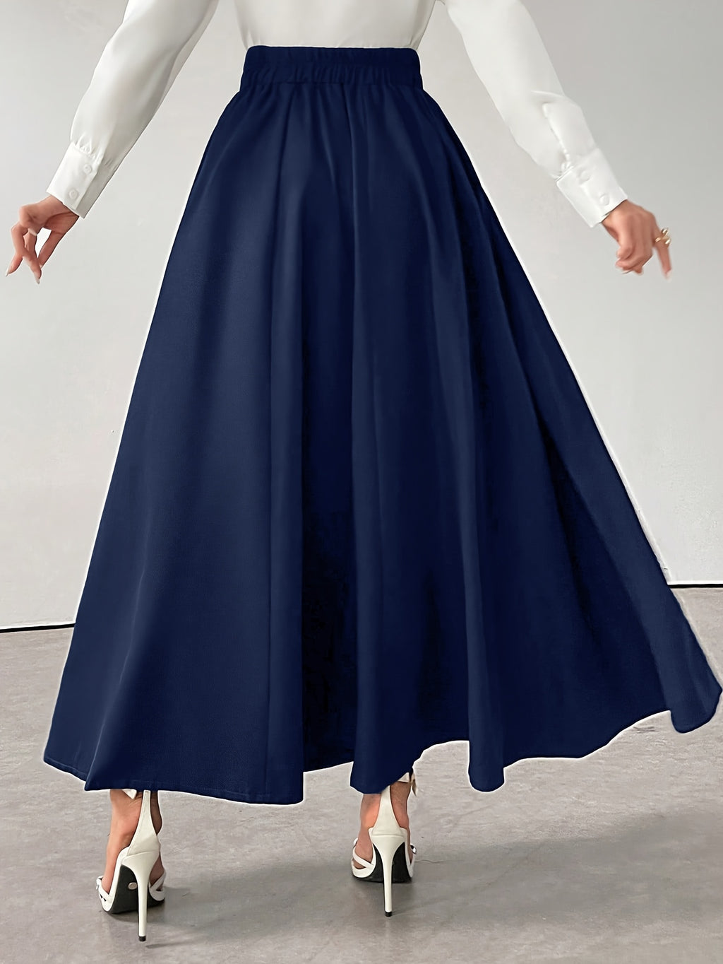 Fashion Women'S A-Line Skirt, Women'S Skirt - Navy Color