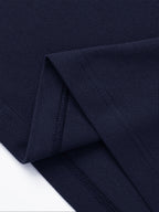 MILAN Fashion Letter Print Color-Block Pattern Men'S Long Sleeve POLO Shirt, Summer Long Sleeve T-Shirt, Business Casual Sporty Style Stretch Comfortable Style Golf Shirt, Summer Essential Business Top - Navy Color