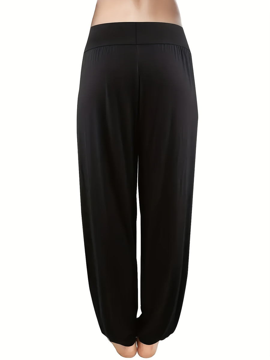 Popular Loose-Fit Casual Pants, Comfortable Women's Clothing - Black