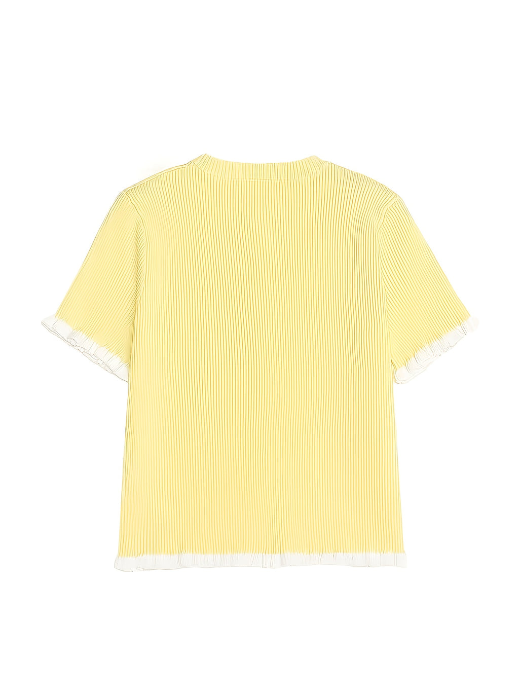 New Summer 2026 Button-Earring Edge Design, Elegant Casual Short Sleeve, Suitable for Dating and Daily Wear, Short Women's Cardigan - Yellow