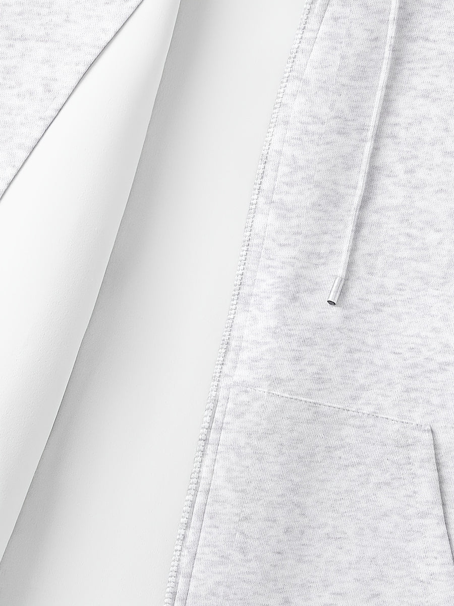 Men's Spring/Autumn Sporty Casual Zip-Up Hooded Sweatshirt, Fashionable and Versatile Hooded Sweatshirt - Beige gray