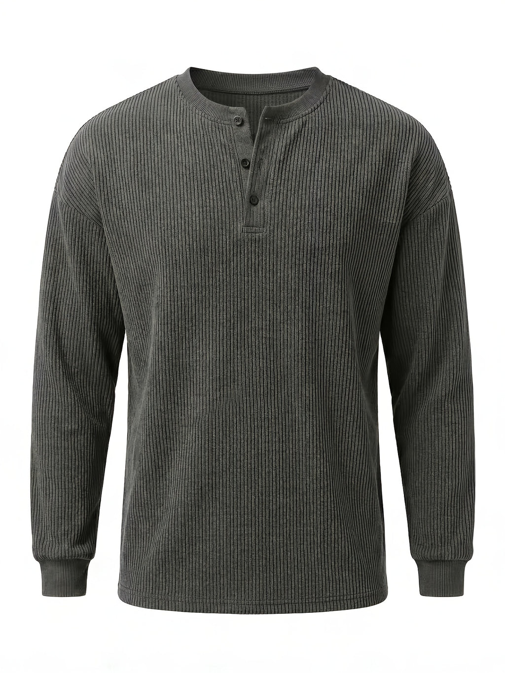Men's Daily Outing Casual Fashion Versatile Solid Color Long-Sleeve Sweatshirt - Daily Casual - Outdoor Streetwear - Essential for Home and Travel, Autumn Essentials - Dark Gray