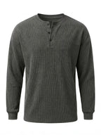 Men's Daily Outing Casual Fashion Versatile Solid Color Long-Sleeve Sweatshirt - Daily Casual - Outdoor Streetwear - Essential for Home and Travel, Autumn Essentials - Dark Gray