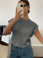 Fresh and Stylish Women's T-Shirt - Black