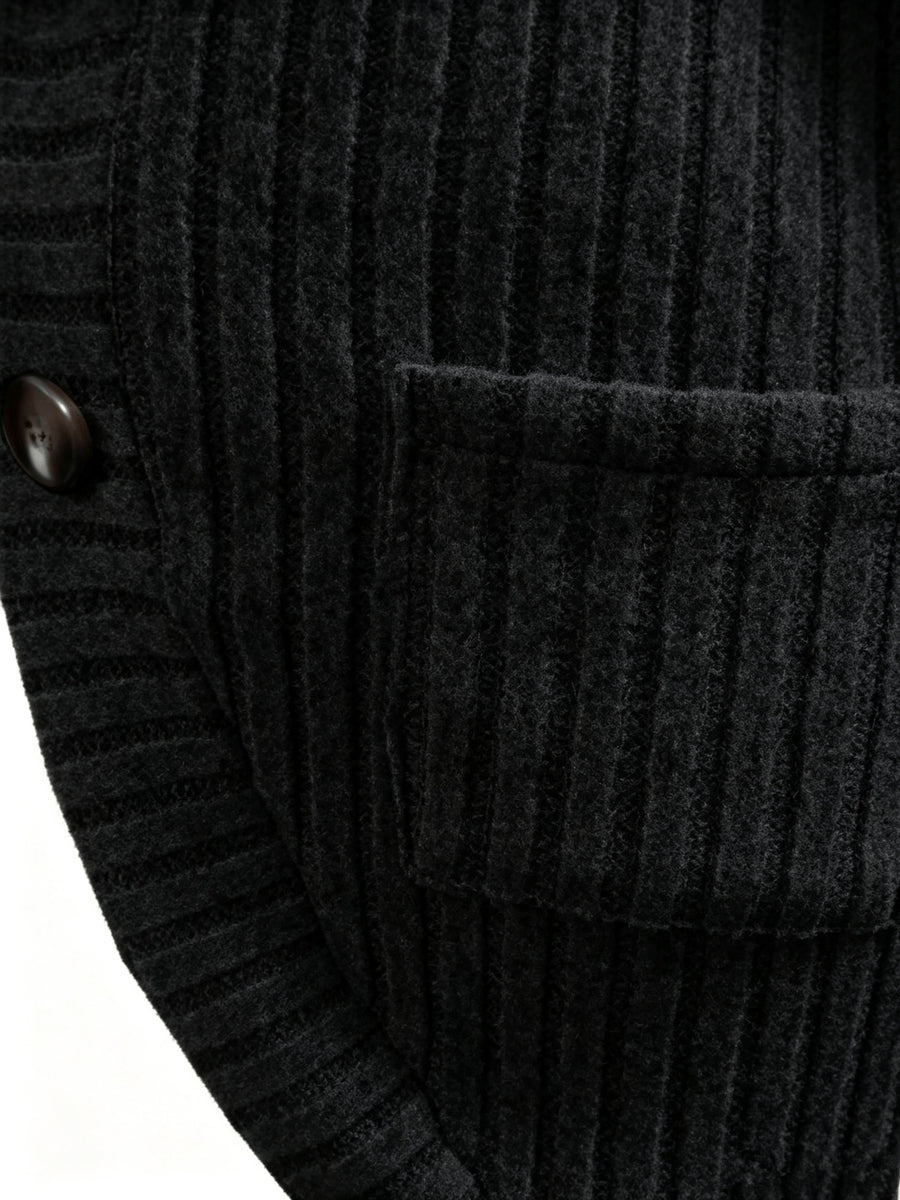Women'S Casual Jacket, All-Season Elegant Long Sleeve Blazer - Black