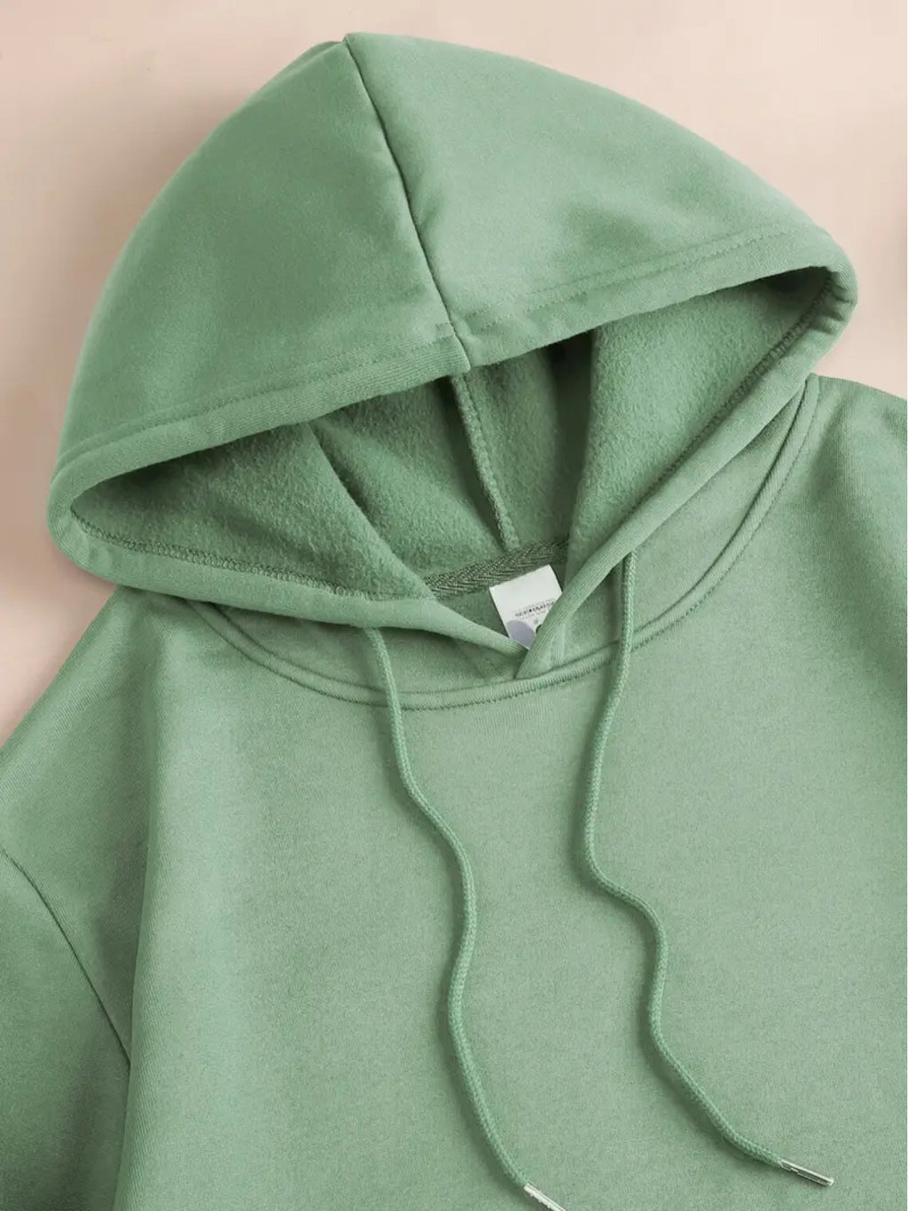 Men's Hoodie - Street Style Hoodie, Loose Fit for Daily and Formal Wear, Urban Style, Style Pattern Printed Design, Durable Material, Casual Top, Urban Lifestyle - Heavy Duty Hoodie for Winter Warmth with Velvet - Pea Green Color