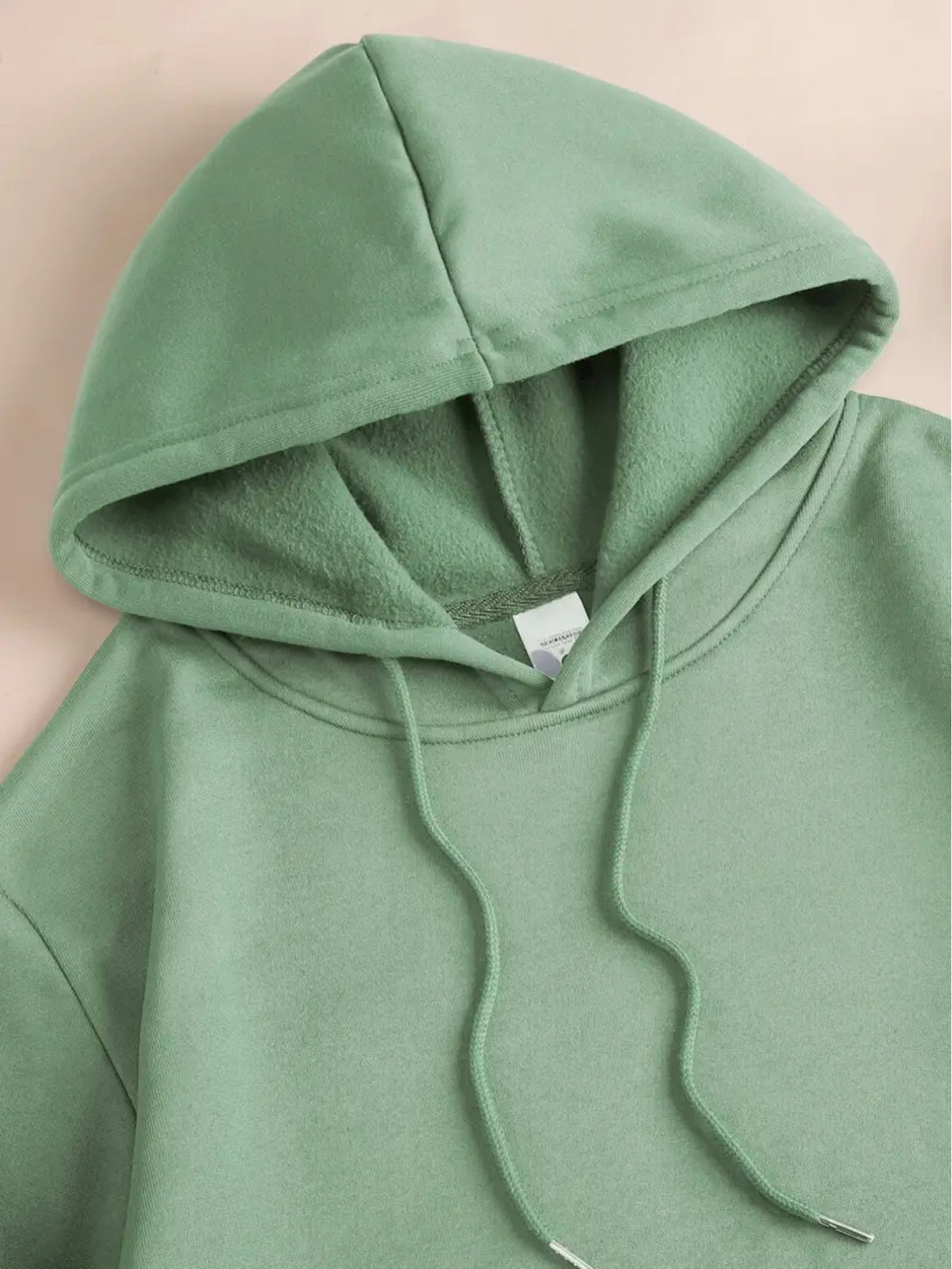 Men's Hoodie - Street Style Hoodie, Loose Fit for Daily and Formal Wear, Urban Style, Style Pattern Printed Design, Durable Material, Casual Top, Urban Lifestyle - Heavy Duty Hoodie for Winter Warmth with Velvet - Pea Green Color