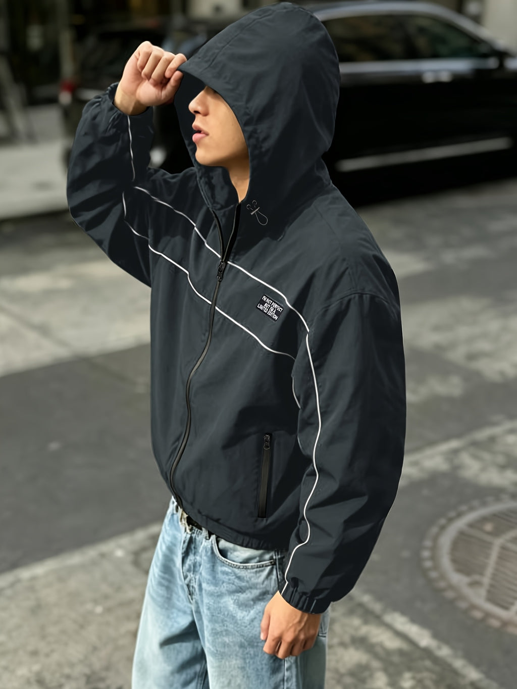 Men'S New Top Jacket All-Match Trendy Comfortable Outdoor Sports Travel High Street Fashion Easy Good-Looking Loose Jacket - Dark Gray