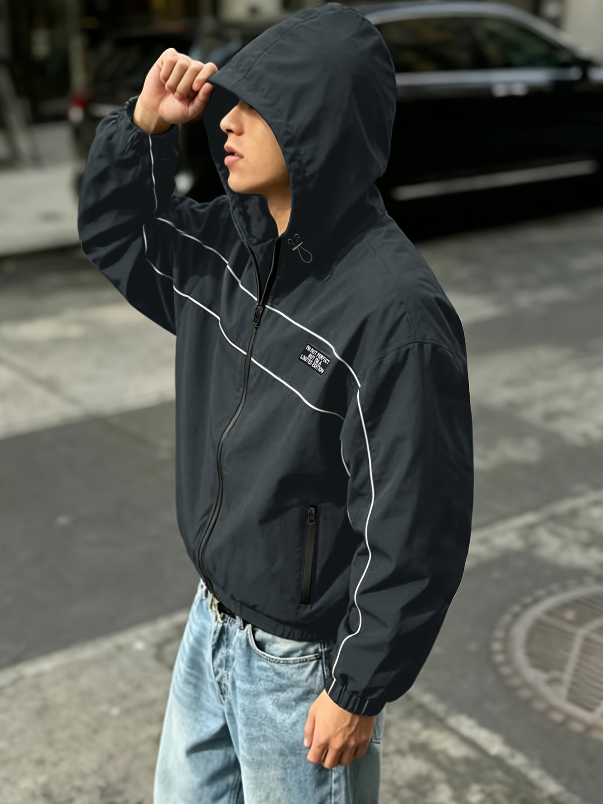 Men'S New Top Jacket All-Match Trendy Comfortable Outdoor Sports Travel High Street Fashion Easy Good-Looking Loose Jacket - Dark Gray
