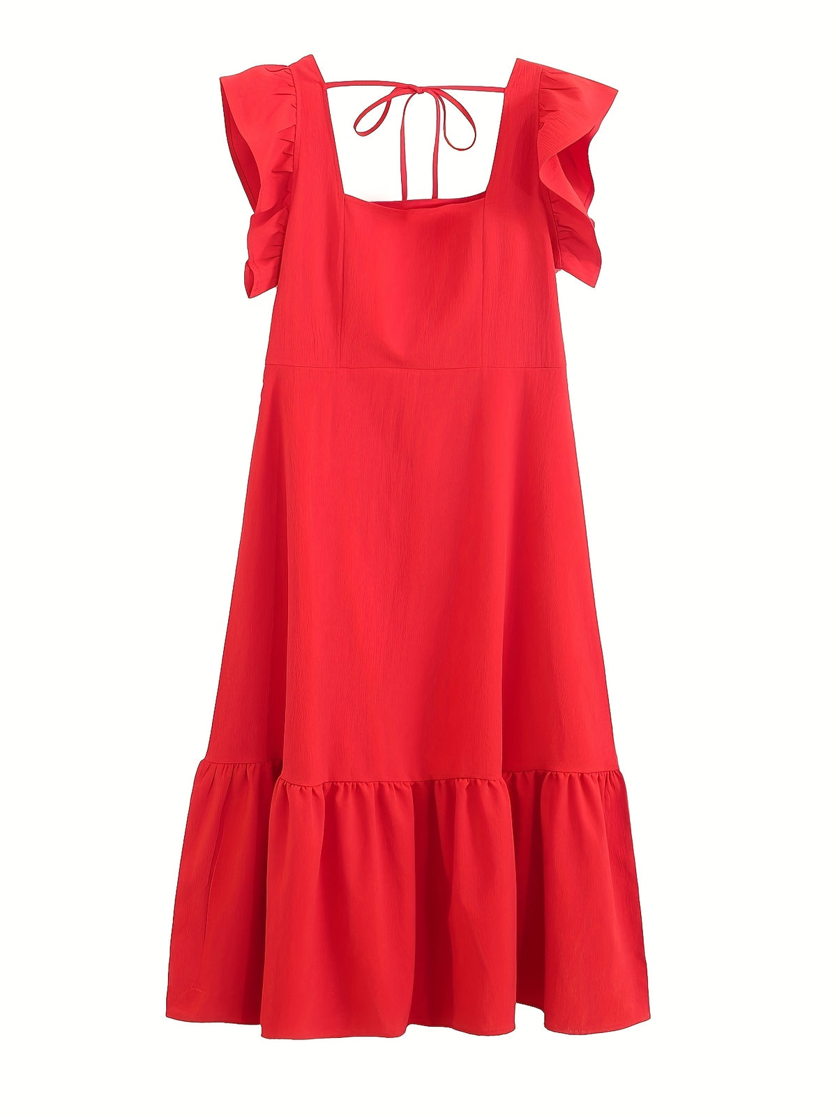 Casual Dress - Bright Red