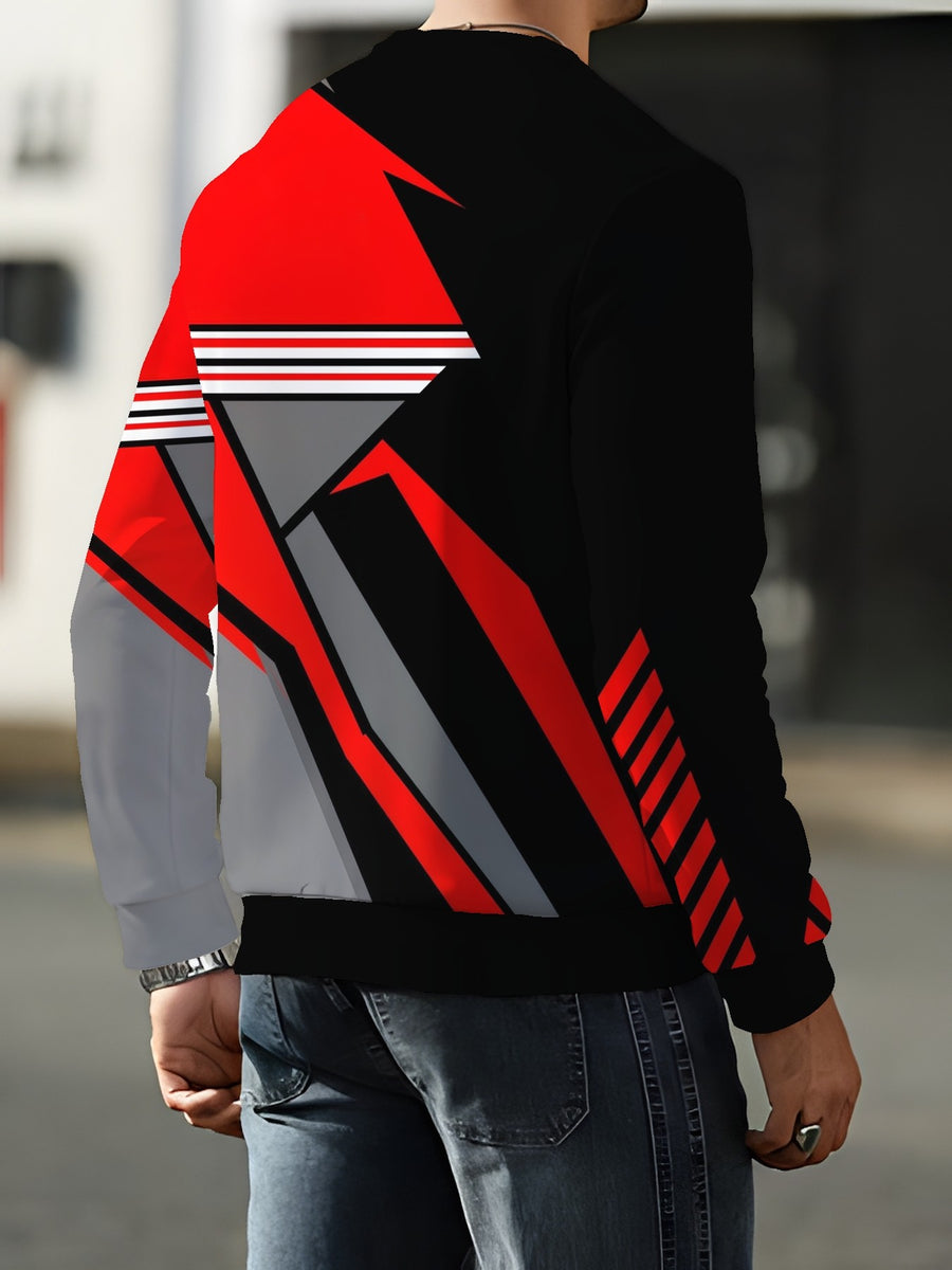 Round Neck Long Sleeve Sweatshirt Men'S Spring Autumn Fashion Round Neck Sweatshirt - Mixed colors