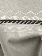 SENMEIGUO Autumn And Winter New Soft Glutinous Sweater Knitted Sweater Trendy Brand Interwoven Youth Loose Color-Blocked Hoodie Thread Coat - Khaki