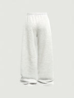 Casual Pants, Loose Wide-Leg Casual Pants, Elastic Waistband Athletic Pants, Warm Elastic Waistband Casual Pants for Women's Autumn/Winter Outerwear - No. 1 Gray