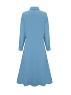 Women'S Fashion Long Shirt Dress, Dress - Blue