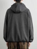 Men'S Spring And Autumn Hooded Sweatshirt Cardigan, Basic Jacket, Multiple Colors Available, Casual Zipper Design, Easy to Wear. Pair with Solid Color Base Pieces, Easily Integrates Into Various Fashion Trends, Practical And Minimalist Fashion - Deep Grey