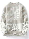 New Autumn And Winter Collection of Thickened And Warm Sweaters, Stylish And Loose Knit Base Layer 7311 - Khaki 1