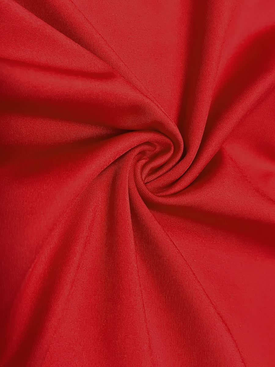 Solid Side-Slit Sexy Hip-Hugging Skirt - Red