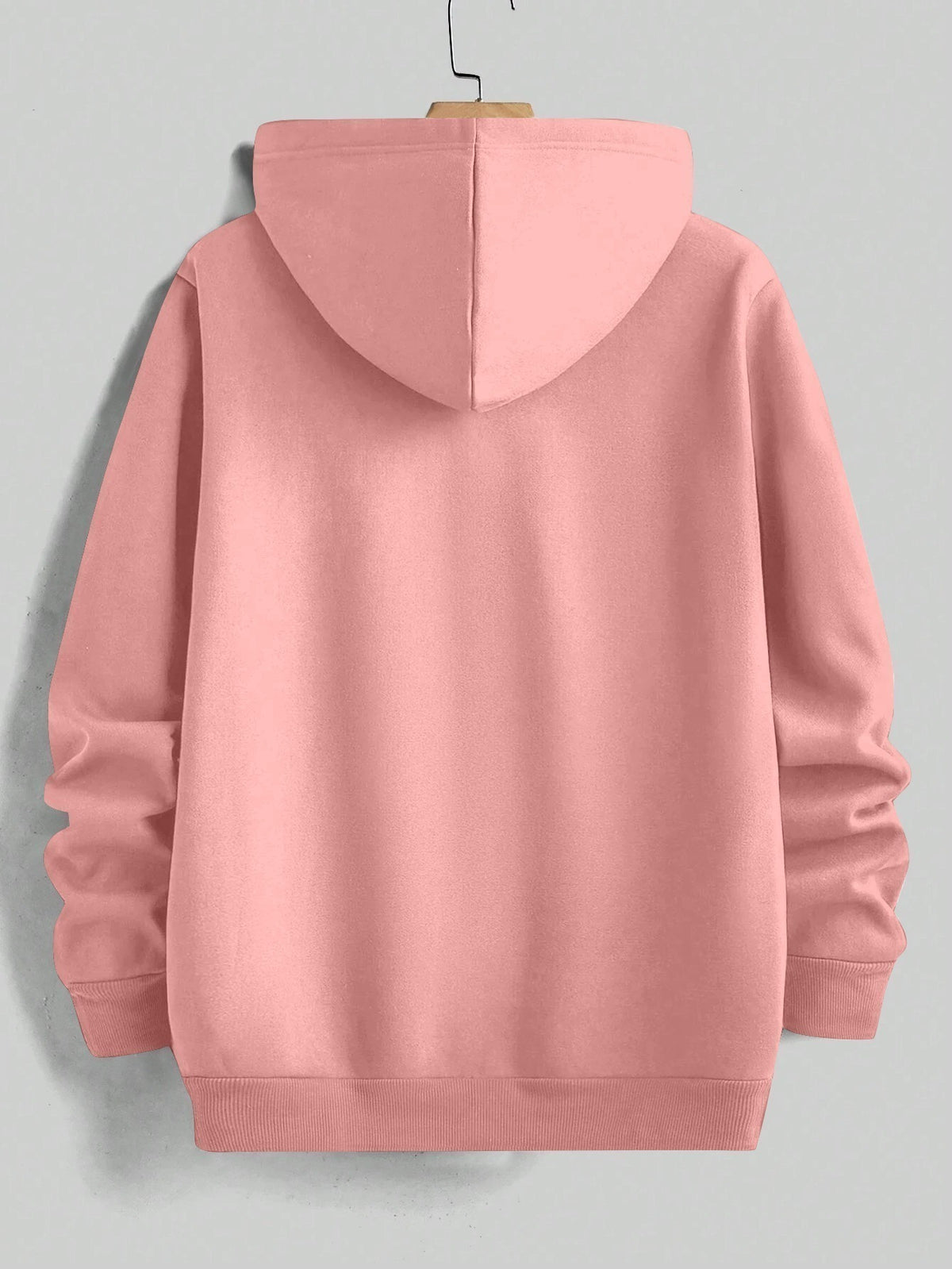 Men'S Yellow Hoodie with "And We'll Love You" Print - Cozy Fleece-Lined Pullover with Kangaroo Pocket, Casual Drawstring Hooded Sweatshirt for Spring & Fall, Comfortable Clothing | Relaxed Fit Hoodie | Fleece Lined Hoodie - Pink