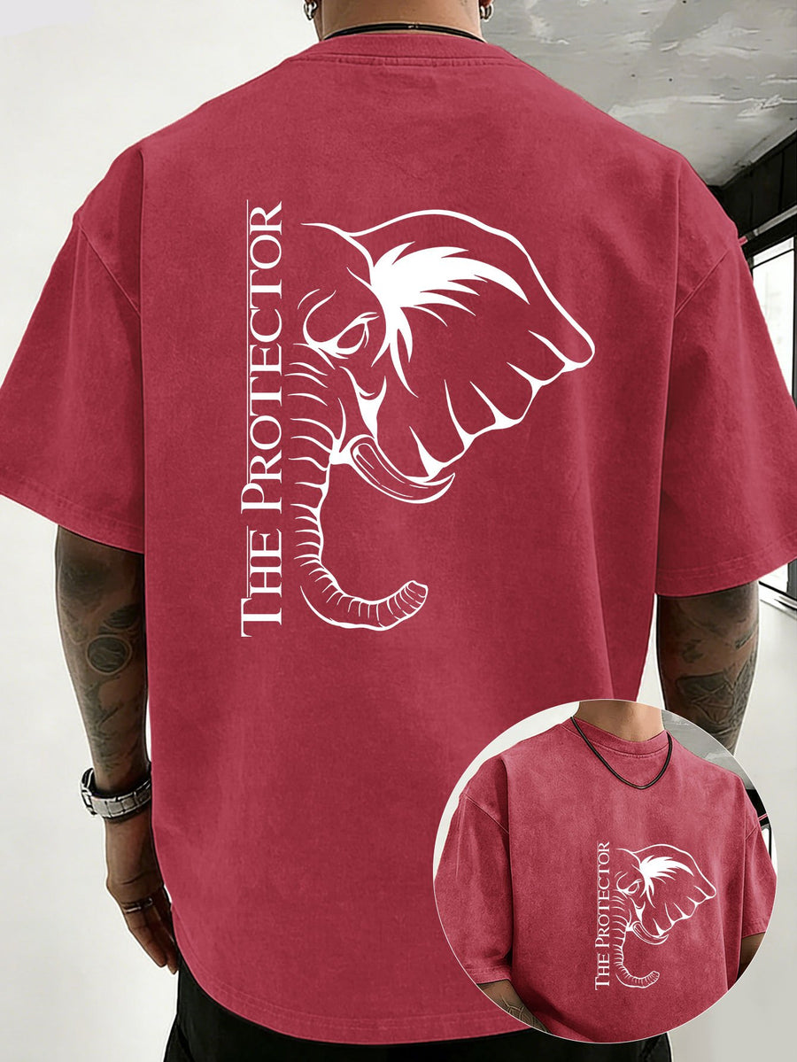 2026 Back-To-School Trendy T-Shirt Unisex, Washed Distressed Loose Fit, Double-Sided Print, Breathable And Sweat-Absorbent, Campus Outdoor Sports Loose Short Sleeve, Sweat-Resistant - Red