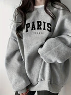 Lazy Style Loose Premium Size Easy Niche Long Sleeve Fashion Casual Top - 1.5 Gray