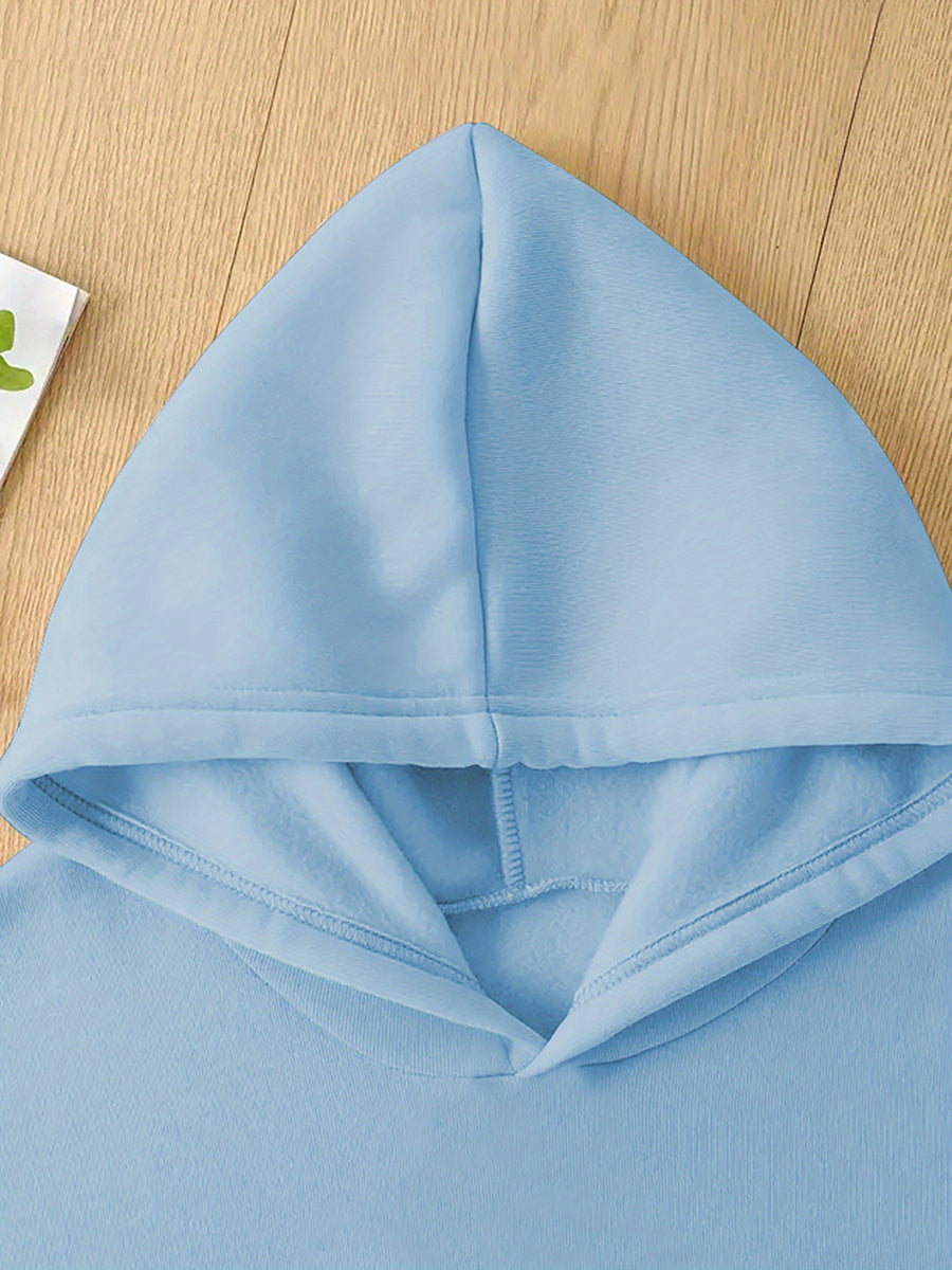 RUEPEI A Women'S Comfortable Thickened Fleece Hoodie, Machine Washable - Suitable for And Casual Wear, Ideal for Hoodies - Light Blue