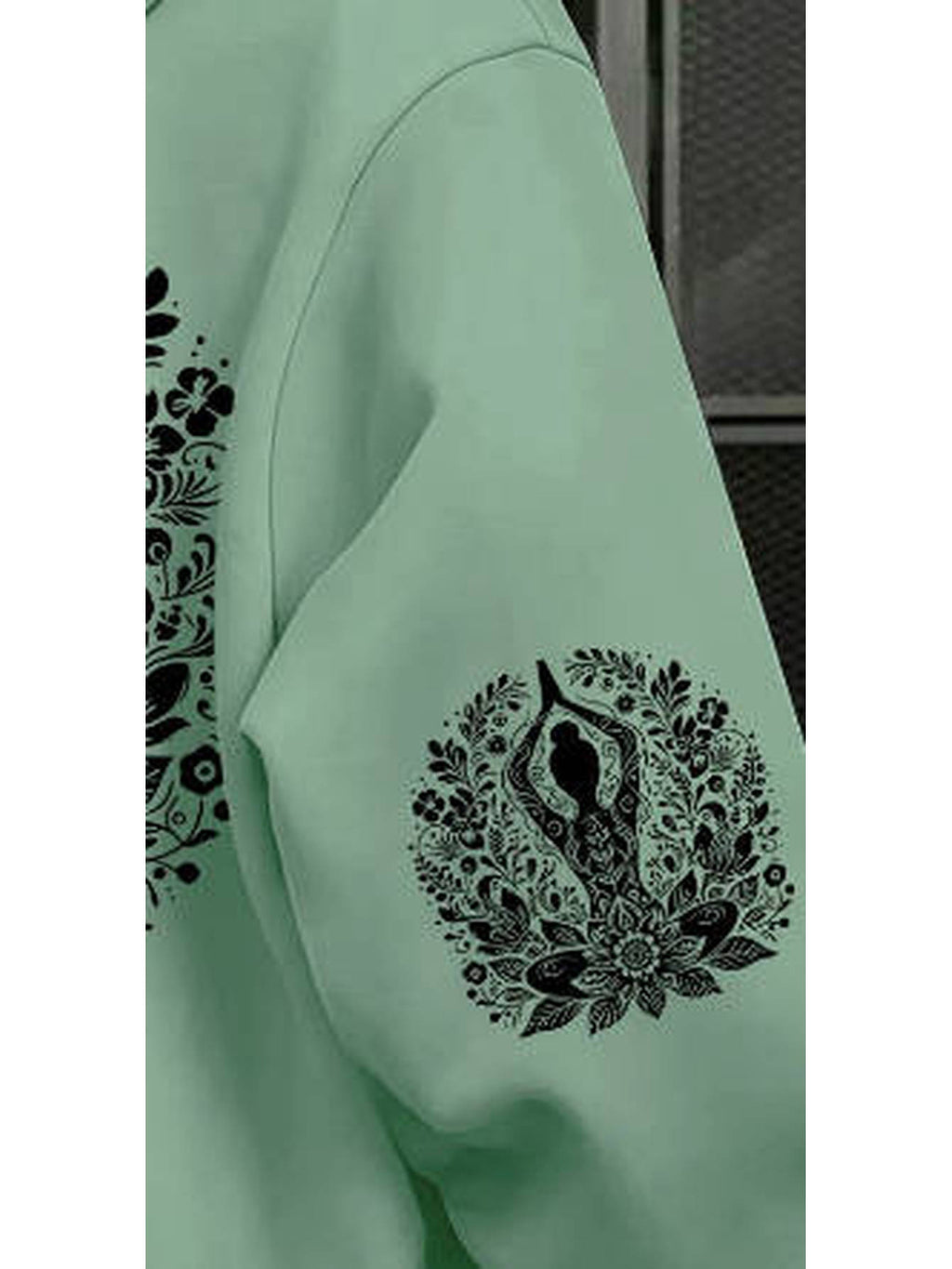 [Printed Design-Not Textured] Barcode Women'S Back Three Prints Hooded Sweatshirt Lotus Zen Printed Hoodie - Soft Casual Long Sleeve with Pockets, Comfortable for Women'S Daily Wear And Home, Streetwear - Mixed Color 4