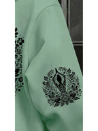 [Printed Design-Not Textured] Barcode Women'S Back Three Prints Hooded Sweatshirt Lotus Zen Printed Hoodie - Soft Casual Long Sleeve with Pockets, Comfortable for Women'S Daily Wear And Home, Streetwear - Mixed Color 4