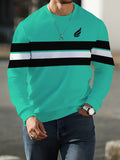 Men'S Round Neck Long Sleeve Sweatshirt, Men'S Casual All-Match Round Neck Sweatshirt - Mixed colors