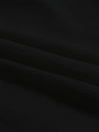 Men's Summer Linen Long Sleeve Shirt, Breathable Round Neck, Loose Fit. Suitable for Daily Casual, Beach Vacation or Yoga Sports, Also a Great Valentine's Day Gift for Him. - Black