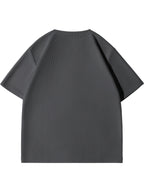 Paul Frank Summer Men'S Versatile Waffle Knit Breathable Short Sleeve T-Shirt - Dark Gray