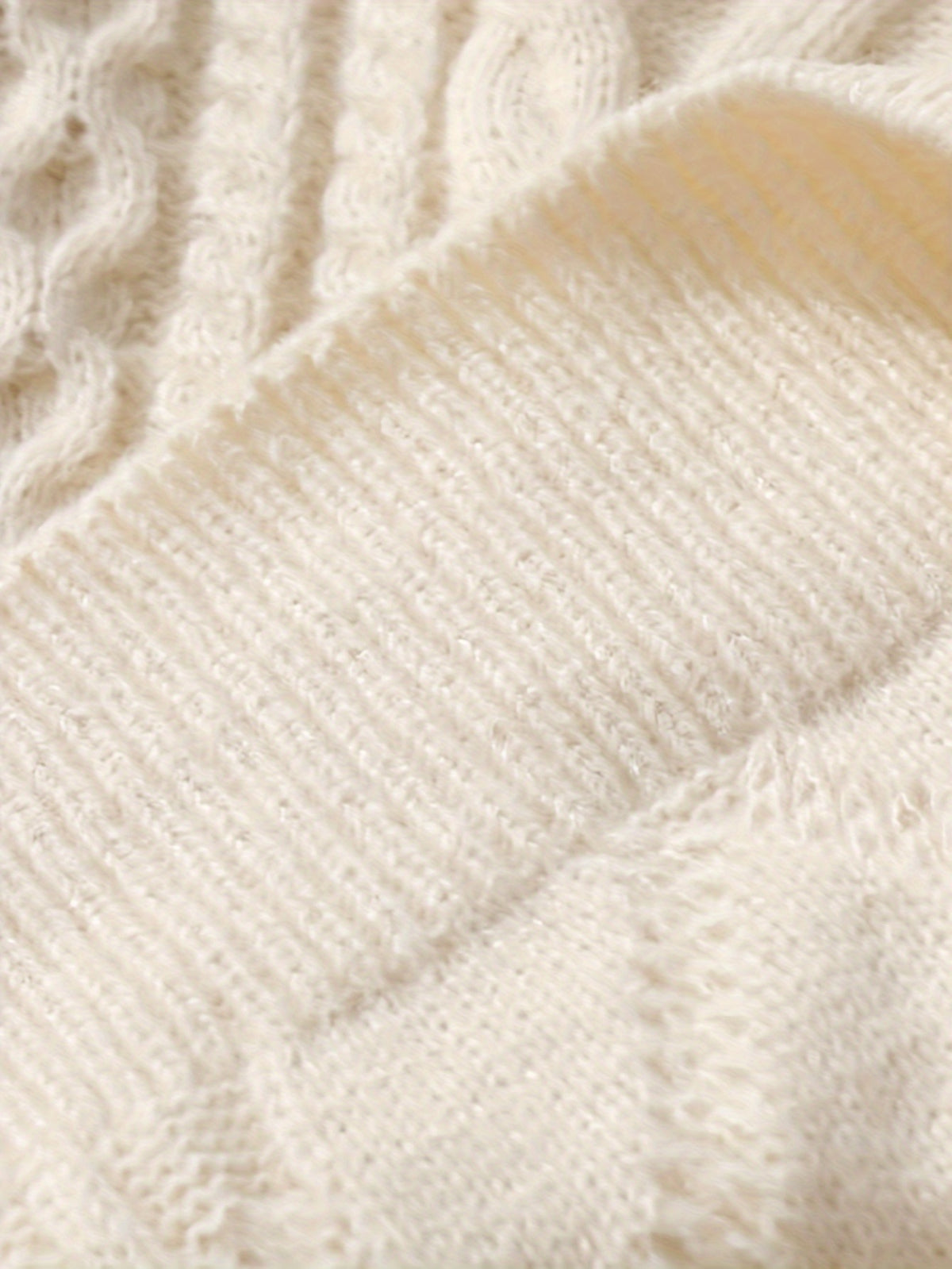 ANDREILEE Men's Japanese Vintage Rhombus Cable Knit Sweater - Oversized Loose Fit Crew Neck Sweater Suitable for Daily Wear, Office & Commuting, Warm Winter Pullover with Cable, Hand Washable Solid Color Knitwear - Apricot