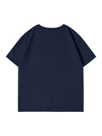 JEANSWEST Men's Summer 100% Cotton Sporty Casual Short-Sleeve T-Shirt, Loose Fit - Purplish Blue