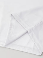Men'S 2D Novelty Short Sleeve T-Shirt Printed with Minimalist Snowy Paris Elements Pattern, Loose Comfortable Crew Neck, Street Trendy Casual Summer Top, Breathable Fabric - White