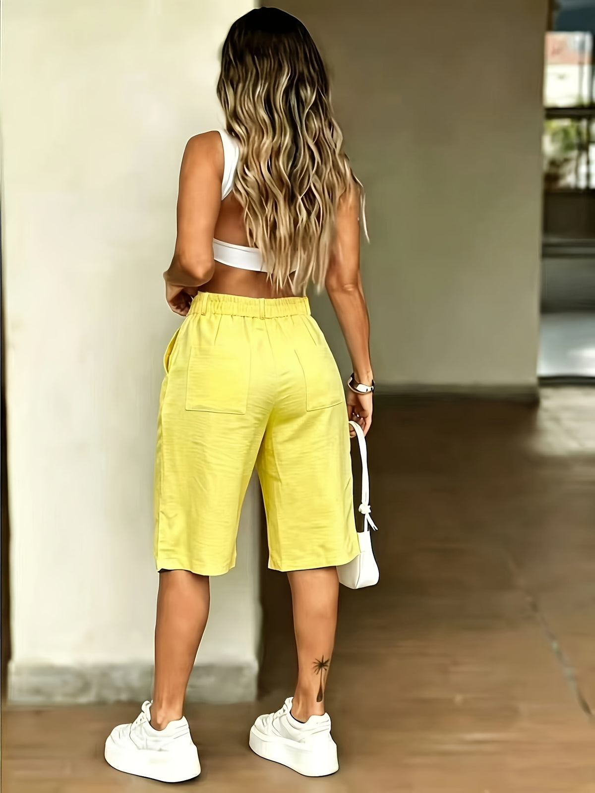 (ZD260420019) Women'S Fashion Street Style Cool Women'S Shorts - Golden