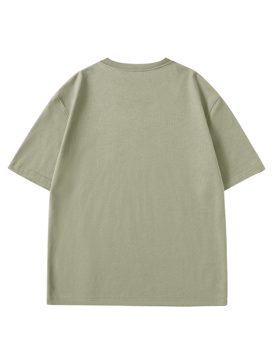 Paul Frank Summer Men's Pure Cotton Street Style Refreshing Pullover Short-Sleeve T-Shirt - Matcha Green