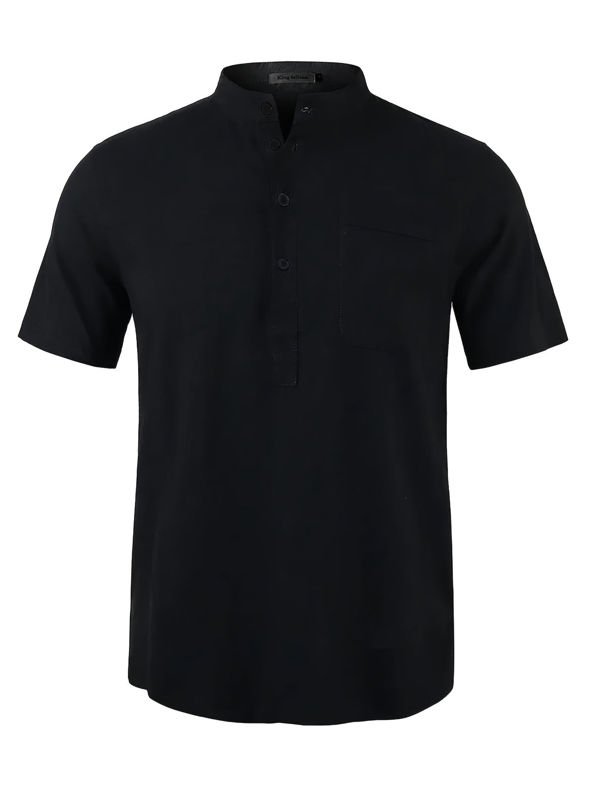 Men's Casual Shirt, Summer Short Sleeve, Lightweight and Breathable, Simple and Stylish, Versatile Casual Shirt - Space Black