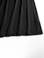 Women's Middle Eastern Long Robe Long Sleeve Crew Neck Elegant Floor-Length Printed Dress - Black