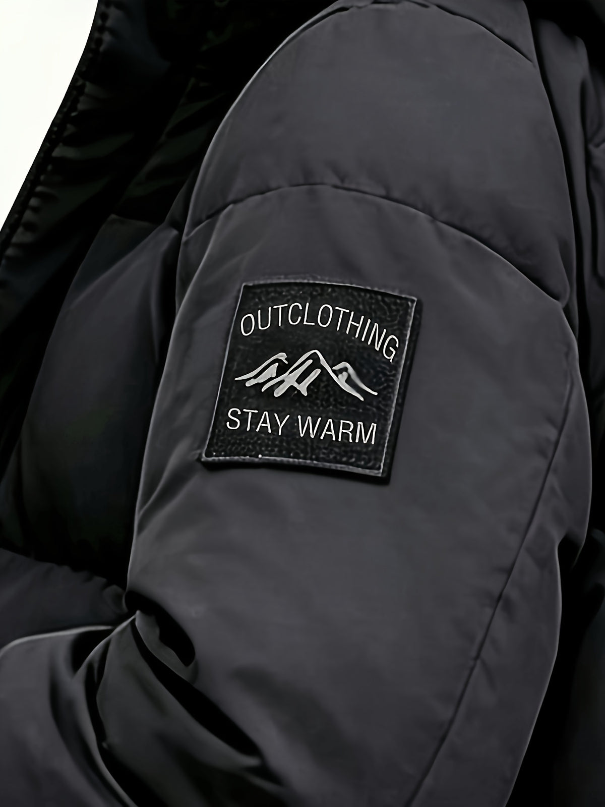 Men's New Long-Sleeve Windproof Thickened Warm Casual Hooded Jacket - Black