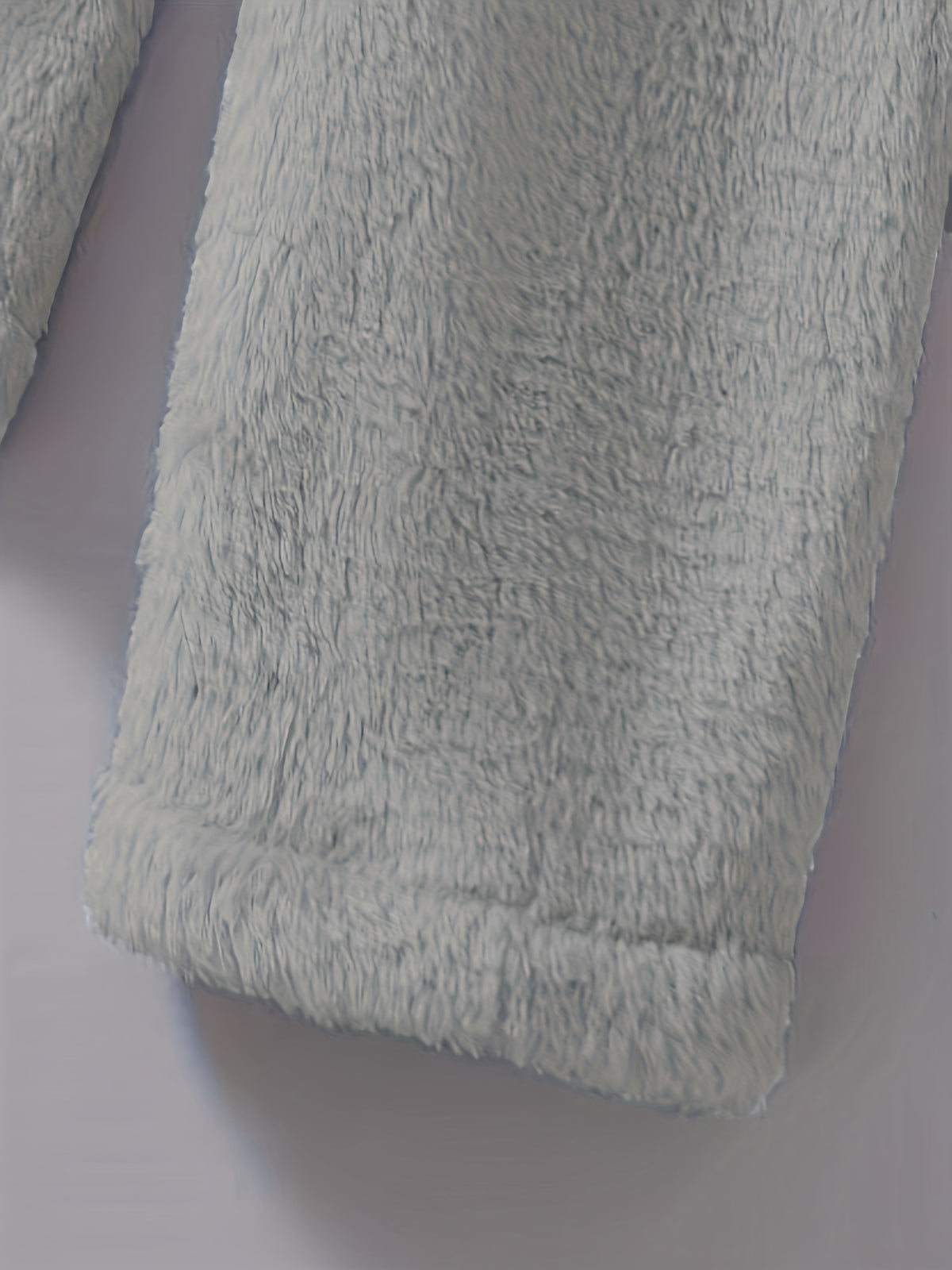 Fuzzy Cat Ear Hoodie, Loose Oversized Front Pocket Hooded Sweater, Loungewear & Casual Tops For Winter, Women's Clothing - Light Grey