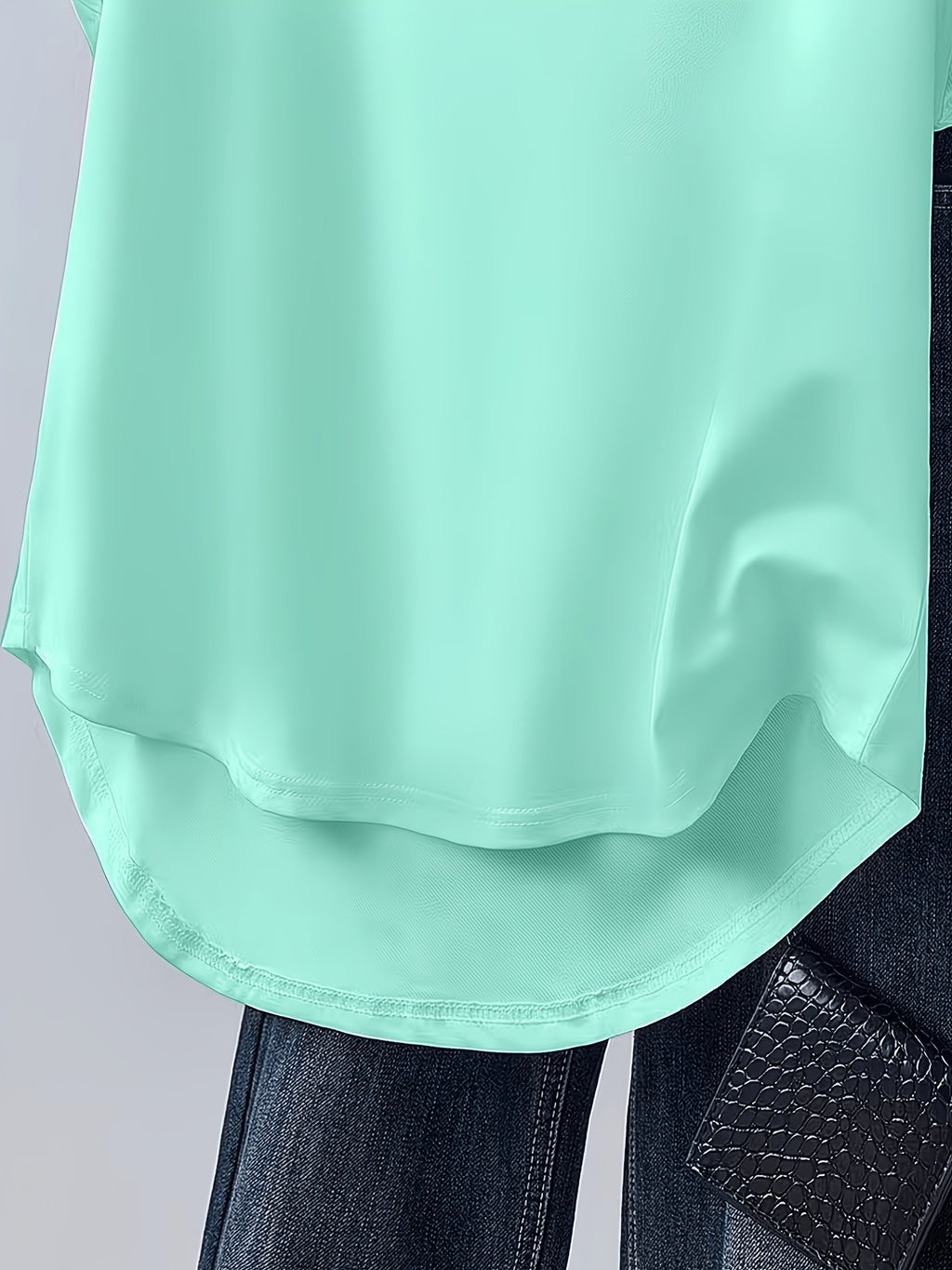 1pc Hooded Top Easy Line Design Casual All-Match Style Summer New Y2K Style Women'S Casual Athletic Wear Elegant Fashion Comfortable T-Shirt Top - Cyan