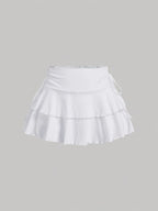 Cross-border European and American Women's Fashion, Elegant Commuter High-Quality Textured Casual Versatile Skirt, Women's Summer High-End Feel Skirt - White