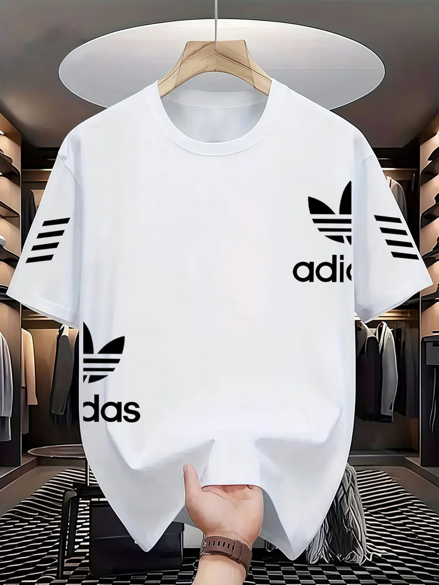 Men's Breathable Training T-Shirt - Ideal for Tennis and Basketball Training, Breathable and Lightweight - White