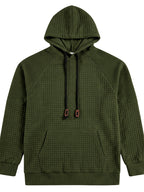 Maqiqi OBM Men's New Autumn/Winter Solid Color Warm and Comfortable Hooded Sweatshirt, Stylish and Versatile for Daily Casual, Work, Commuting, and Outdoor Activities - fern green