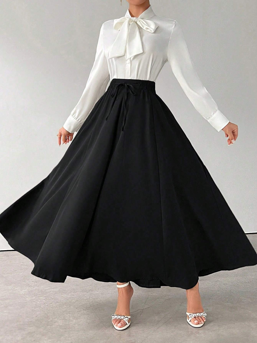 Fashion Women'S A-Line Skirt, Women'S Skirt - Black