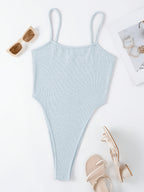 Mini Bodysuit for Women, Style - Light Blue